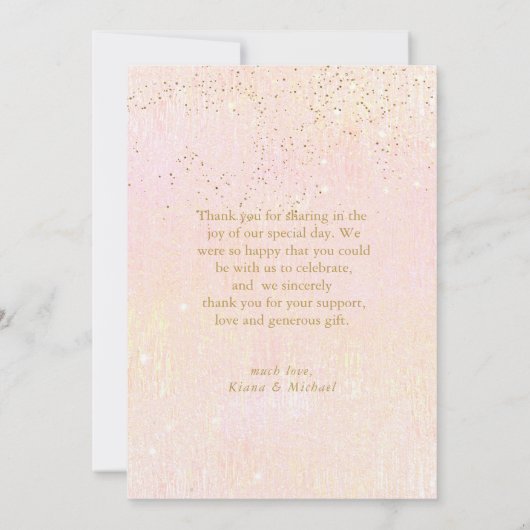 Fine Lines Gold Abstract Wedding Bedankt B-ID867 (Achterkant)