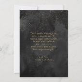 Fine Lines Gold Abstract Wedding Bedankt Bk ID867 (Achterkant)