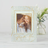 Fine Lines Gold Abstract Wedding Bedankt Sg ID867 (Staand voorkant)