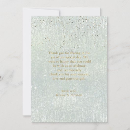 Fine Lines Gold Abstract Wedding Bedankt Sg ID867 (Achterkant)