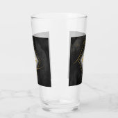 Fine Lines Gold Abstract Wedding Black ID867 Glas (Links)