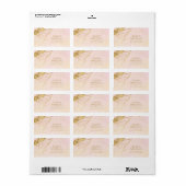Fine Lines Gold Abstract Wedding Blush ID867 Etiket (Full Sheet)