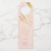 Fine Lines Gold Abstract Wedding Blush ID867 Flessenhanger (Voorkant)