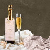 Fine Lines Gold Abstract Wedding Blush ID867 Flessenhanger