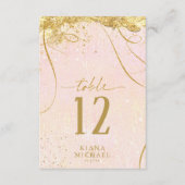 Fine Lines Gold Abstract Wedding Blush ID867 Kaart (Voorkant)