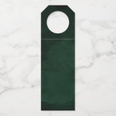 Fine Lines Gold Abstract Wedding Emerald ID867 Flessenhanger (Achterkant)