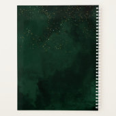 Fine Lines Gold Abstract Wedding Emerald ID867 Planner (Achterkant)