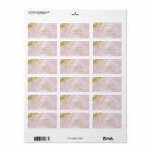 Fine Lines Gold Abstract Wedding Mauve ID867 Etiket (Full Sheet)