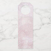 Fine Lines Gold Abstract Wedding Mauve ID867 Flessenhanger (Achterkant)