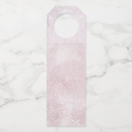 Fine Lines Gold Abstract Wedding Mauve ID867 Flessenhanger (Achterkant)