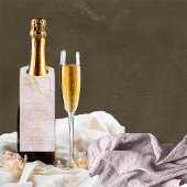 Fine Lines Gold Abstract Wedding Mauve ID867 Flessenhanger