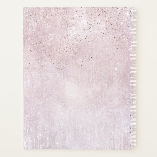 Fine Lines Gold Abstract Wedding Mauve ID867 Planner (Achterkant)