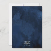 Fine Lines Gold Abstract Wedding Menu 1 Navy ID867 (Achterkant)