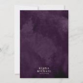 Fine Lines Gold Abstract Wedding Menu 1 Plum ID867 (Achterkant)