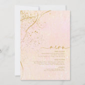 Fine Lines Gold Abstract Wedding Menu V1 B ID867 (Voorkant)