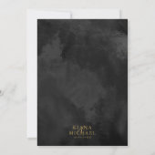 Fine Lines Gold Abstract Wedding Menu V1 Bk ID867 (Achterkant)