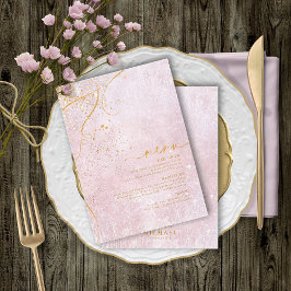 Fine Lines Gold Abstract Wedding Menu V1 Mv ID867