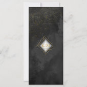 Fine Lines Gold Abstract Wedding Menu V2 Bk ID867 (Achterkant)