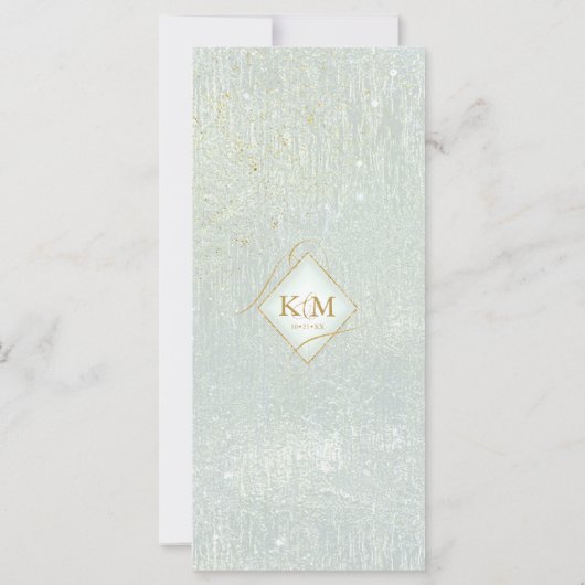 Fine Lines Gold Abstract Wedding Menu V2 Sg ID867 (Achterkant)