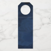 Fine Lines Gold Abstract Wedding Navy ID867 Flessenhanger (Achterkant)