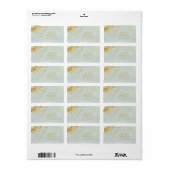 Fine Lines Gold Abstract Wedding Sage ID867 Etiket (Full Sheet)