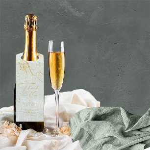 Fine Lines Gold Abstract Wedding Sage ID867 Flessenhanger