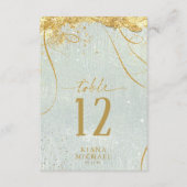 Fine Lines Gold Abstract Wedding Sage ID867 Kaart (Voorkant)