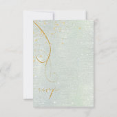 Fine Lines Gold Abstract Wedding Sage ID867 RSVP Kaartje (Achterkant)