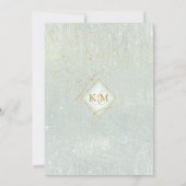 Fine Lines Gold Abstract Wedding Sage ID867 Save The Date (Achterkant)