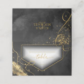 Fine Lines Gold Abstract Wedding Table Bk ID867 Plaatskaartje (Buitenkant ongevouwen)
