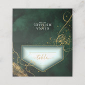 Fine Lines Gold Abstract Wedding Table Gr ID867 Plaatskaartje (Buitenkant ongevouwen)