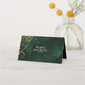 Fine Lines Gold Abstract Wedding Table Gr ID867 Plaatskaartje (Achterkant)