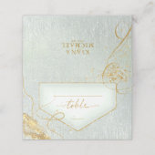 Fine Lines Gold Abstract Wedding Table Sg ID867 Plaatskaartje (Buitenkant ongevouwen)