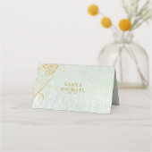 Fine Lines Gold Abstract Wedding Table Sg ID867 Plaatskaartje (Achterkant)