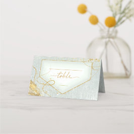 Fine Lines Gold Abstract Wedding Table Sg ID867 Plaatskaartje
