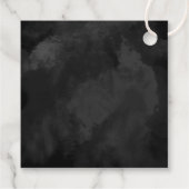 Fine Lines Gold Abstract Wedding V1 Black ID867 Bedankjes Labels (Achterkant)