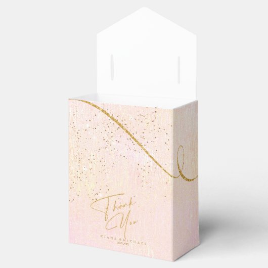 Fine Lines Gold Abstract Wedding V1 Blush ID867 Bedankdoosjes (Geopend)