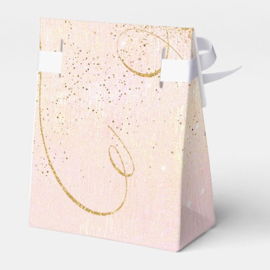 Fine Lines Gold Abstract Wedding V1 Blush ID867 Bedankdoosjes (Achterkant)