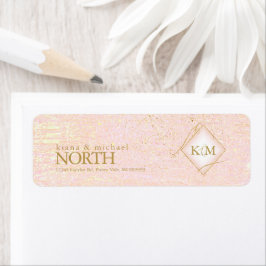 Fine Lines Gold Abstract Wedding V1 Blush ID867 Etiket