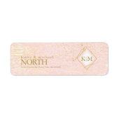 Fine Lines Gold Abstract Wedding V1 Blush ID867 Etiket (Voorkant)