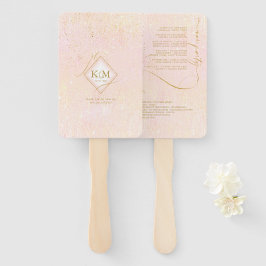 Fine Lines Gold Abstract Wedding V1 Blush ID867 Handwaaier