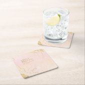 Fine Lines Gold Abstract Wedding V1 Blush ID867 Kartonnen Onderzetters (Insitu)