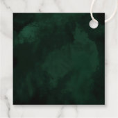 Fine Lines Gold Abstract Wedding V1 Emerald ID867 Bedankjes Labels (Achterkant)