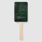 Fine Lines Gold Abstract Wedding V1 Emerald ID867 Handwaaier (Achterkant)