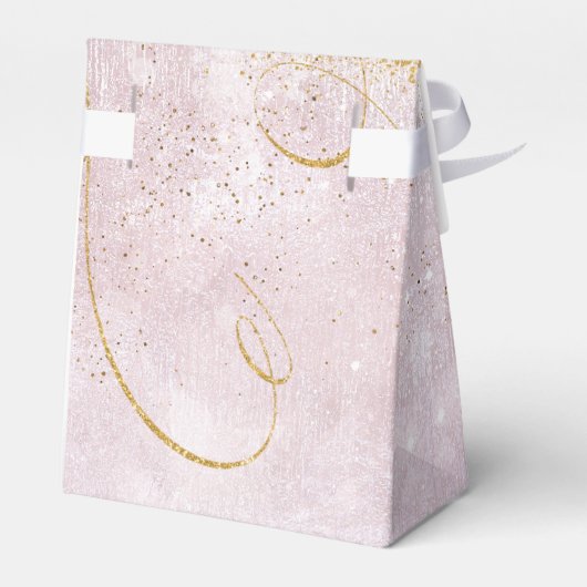 Fine Lines Gold Abstract Wedding V1 Mauve ID867 Bedankdoosjes (Achterkant)