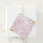 Fine Lines Gold Abstract Wedding V1 Mauve ID867 Bedankjes Labels (In situ)
