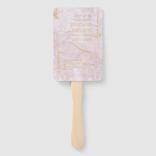 Fine Lines Gold Abstract Wedding V1 Mauve ID867 Handwaaier (Achterkant)