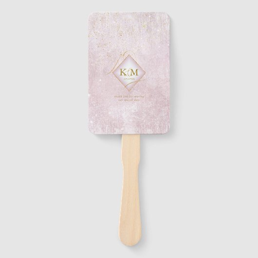 Fine Lines Gold Abstract Wedding V1 Mauve ID867 Handwaaier (Voorkant)