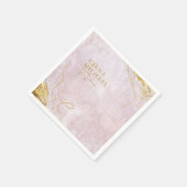 Fine Lines Gold Abstract Wedding V1 Mauve ID867 Servet (Hoek)