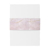 Fine Lines Gold Abstract Wedding V1 Mauve ID867 Uitnodigingen Wikkel (Achterkant Voorbeeld)